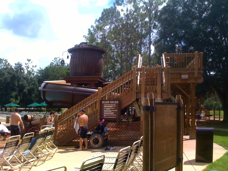 Pool Slide Disney's Fort Wilderness Resort and Campground from yourfirstvisit.net