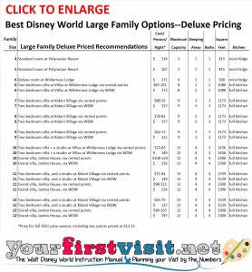 Large Family Deluxe Options at Walt Disney World - yourfirstvisit.net