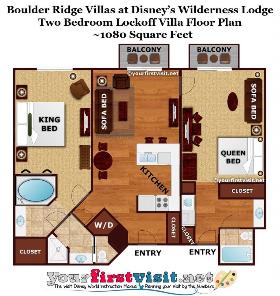 Wilderness Lodge Two Bedroom Villa Floor Plan Www resnooze