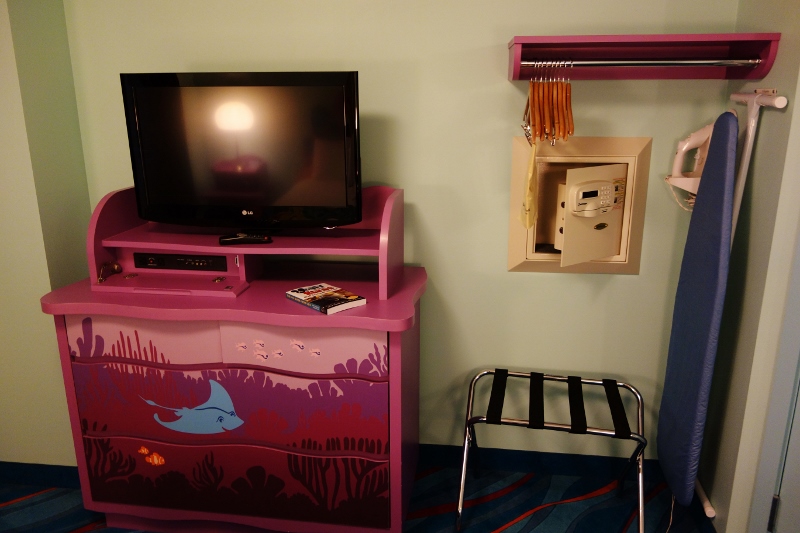 TV Side Master Bedroom Finding Nemo Family Suite Disney's Art of Animation Resort from yourfirstvisit.net