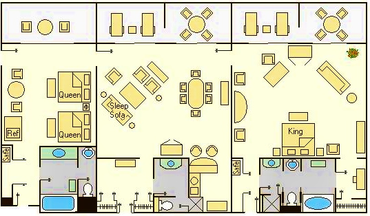Disney's Contemporary Resort Presidential Suite Floor Plan