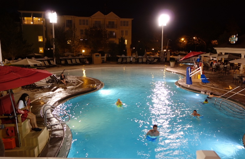 Night Paddock Pool Disney's Saratoga Springs Resort from yourfirstvisit.net