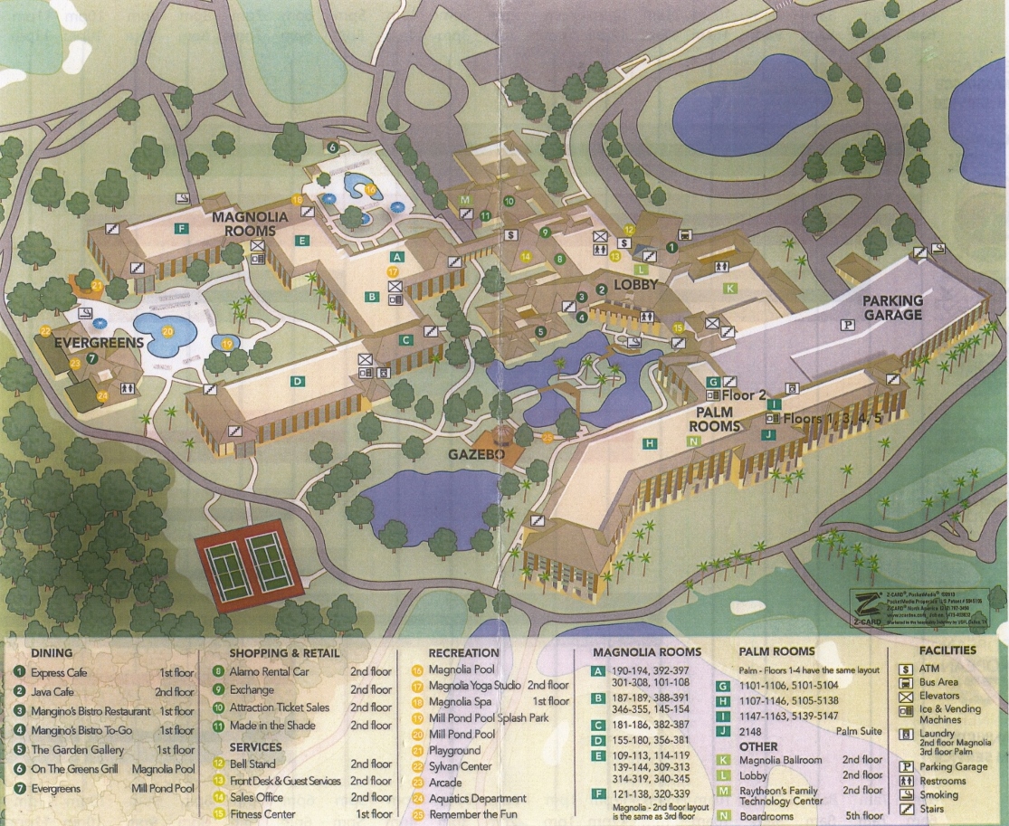 Map Shades of Green Resort at Walt Disney World