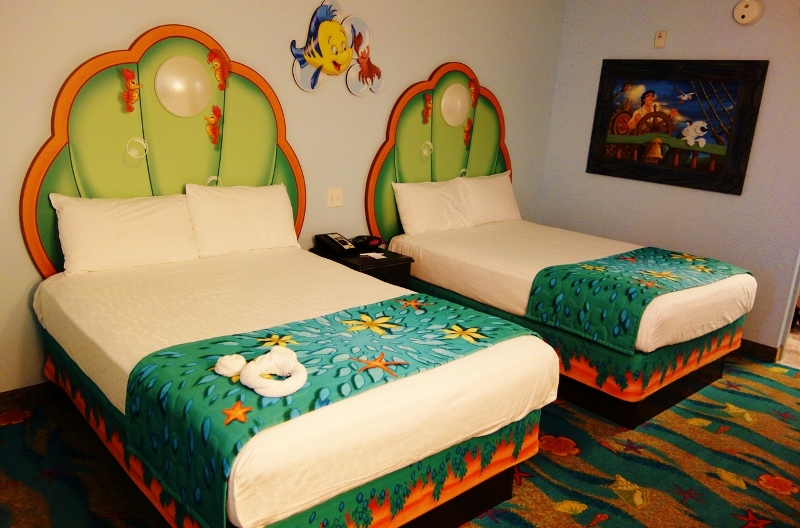 Bed Side Little Mermaid Art of Animation Room from yourfirstvisit.net