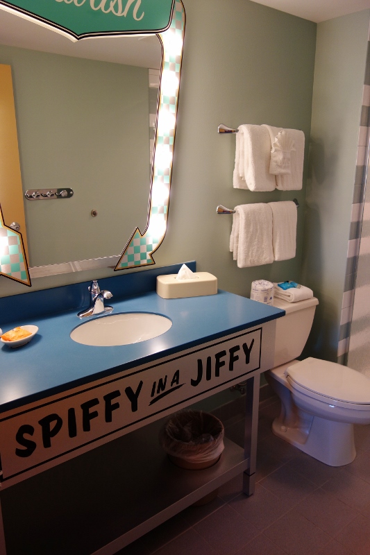Master Bath Cars Family Suite at Disney's Art of Animation Resort from yourfirstvisit.net
