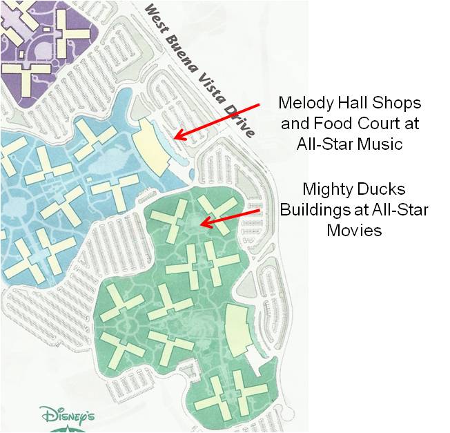 The Themed Areas at Disney #39 s All Star Movies Resort