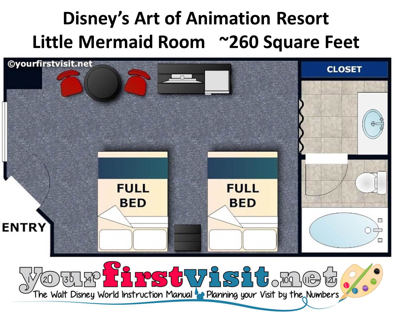 Disney's Art of Animation Resort Floor Plan from yourfirstvisit.net