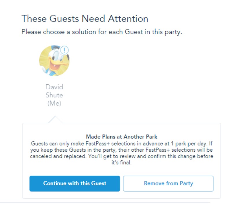 Conflicts for FastPass+ from yourfirstvisit.net