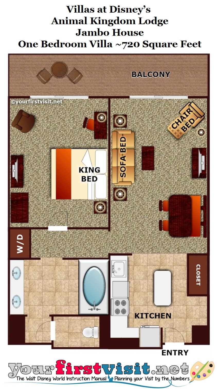 Floor Plan One Bedroom Villa Animal Kingdom Lodge Jambo House from yourfirstvisit.net