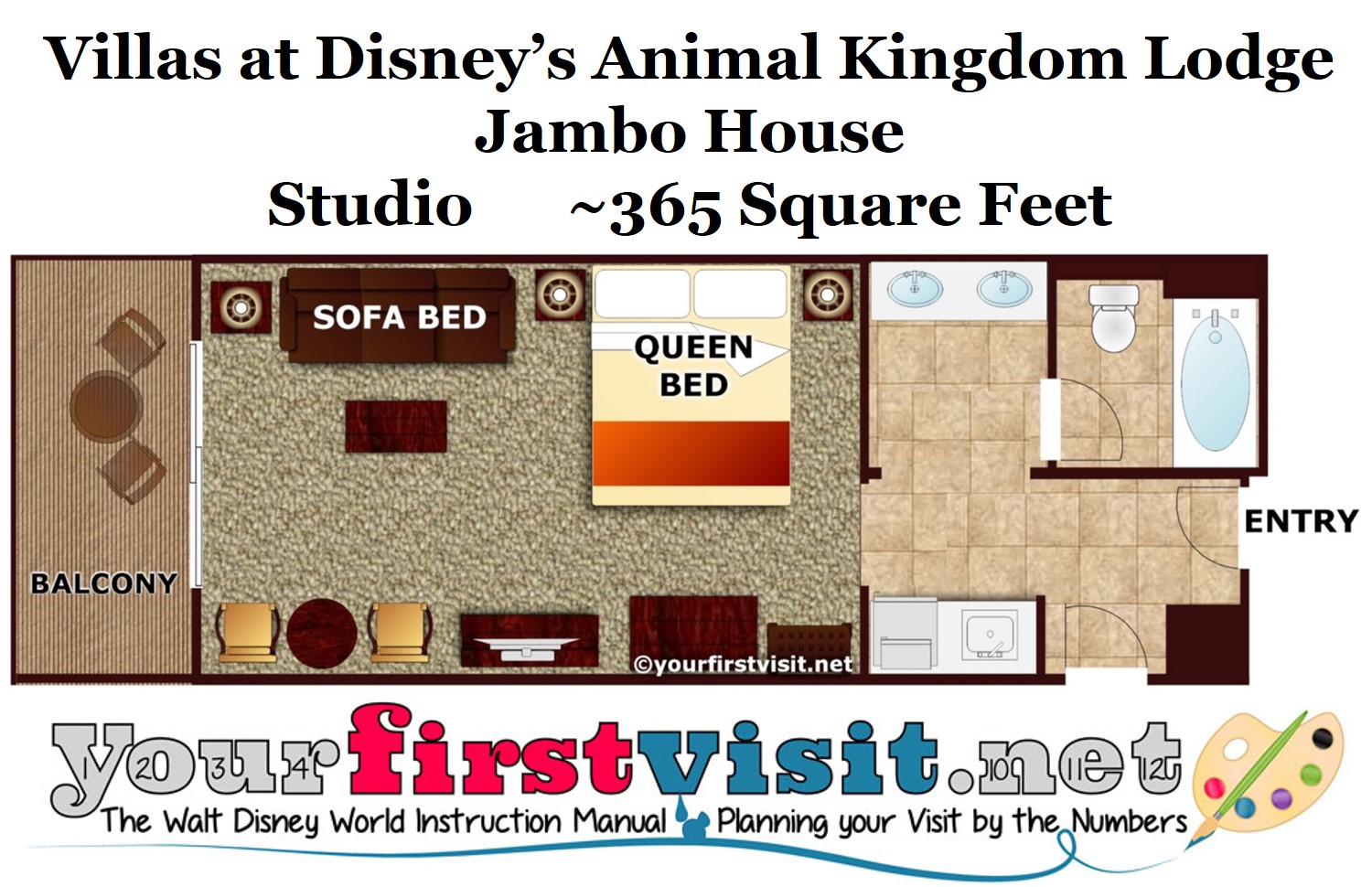 Floor Plan Studio Room Animal Kingdom Lodge Jambo House from yourfirstvisit