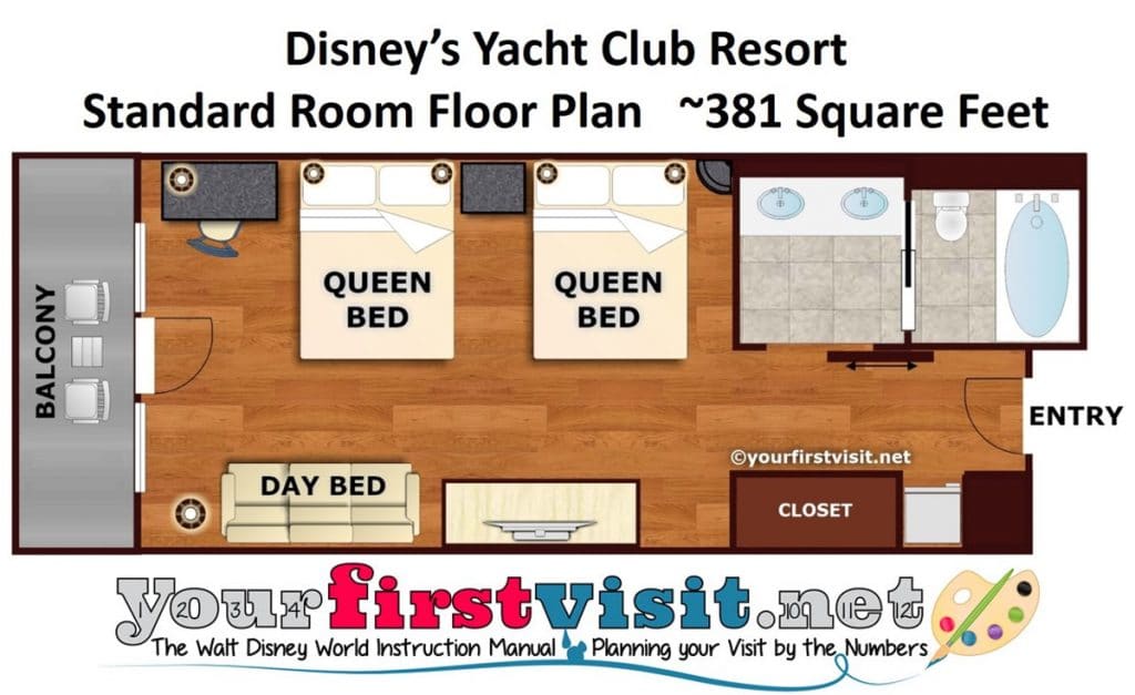 disney yacht club room layout