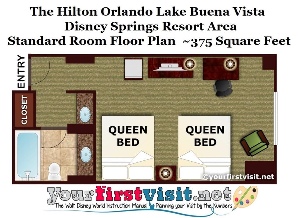 Photo Tour of A Standard Room at the Hilton Orlando Lake