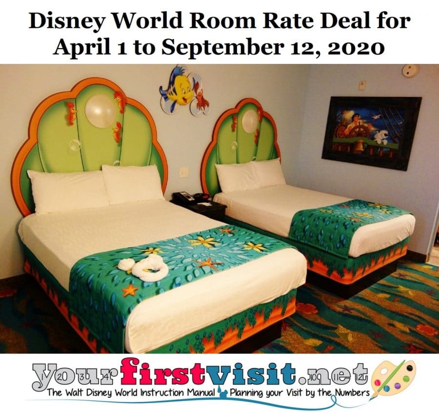 Disney World Room Rate Deal for April to MidSeptember 2020 Is Out