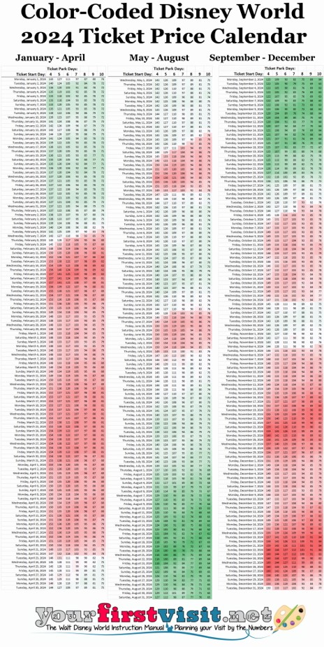 Disney World Resort Rate Calendar 2025 Schedule